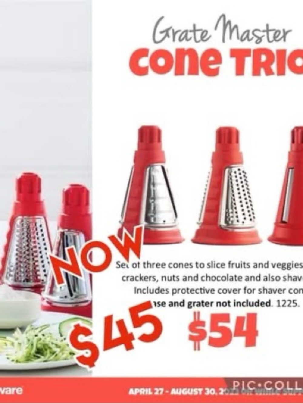 Tupperware Grate Master Cone Trio,